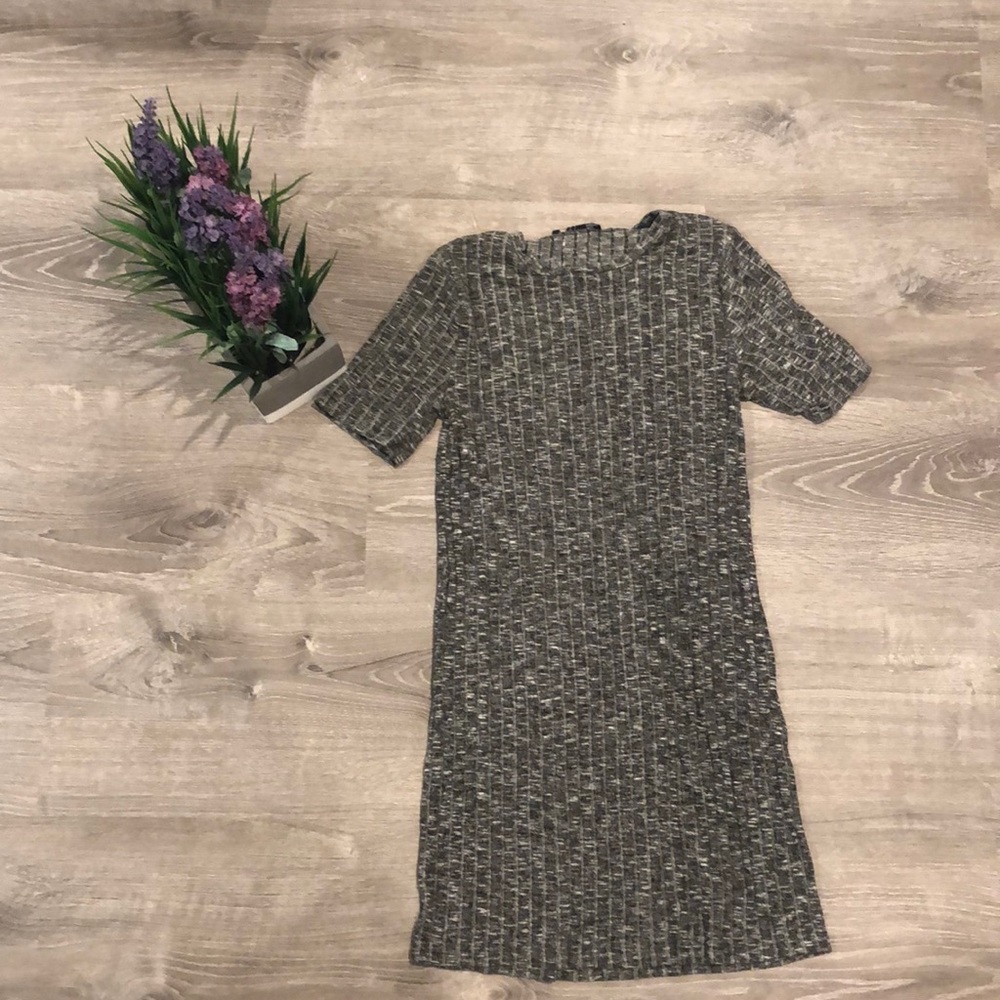 Grey sweater dress